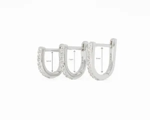 Straight Post Huggie Earrings
