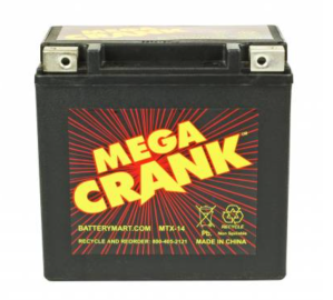 Mega Crank MTX-14 AGM Maintenence Free Battery