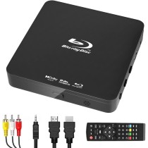 Blu Ray DVD Player, Ultra Mini 1080P Blue Ray Disc Player Home Theater Play All DVDs 
