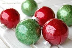 Glittered Glass Ornaments 