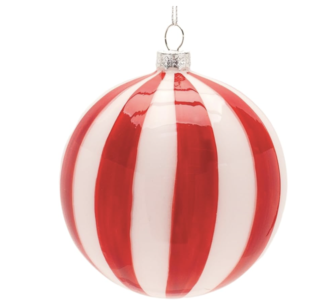 Striped Glass Ornaments 