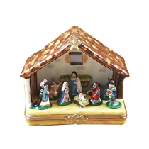 Large Rochard Limoges Nativity Statuette 