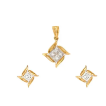 Gold stud pendant