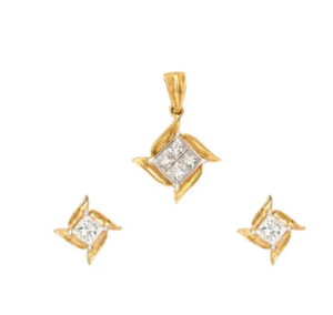 Gold stud pendant