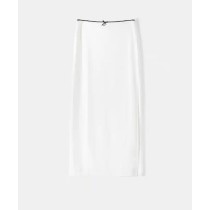 WHITE BOW MIDI SKIRT