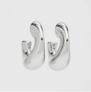 CHUNKY RECTANGLE HOOP EARRINGS
