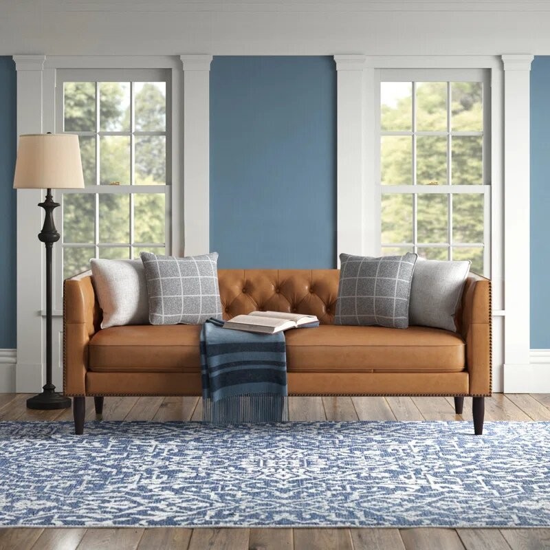 Woodford 84.6'' Leather Sofa