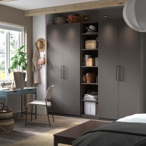 Garderober, tamnosiva/tamnosiva, 250x60x236 cm