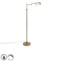 Dizajnerska podna lampa od bronze uključujući LED sa zatamnjivanjem na dodir - Notia