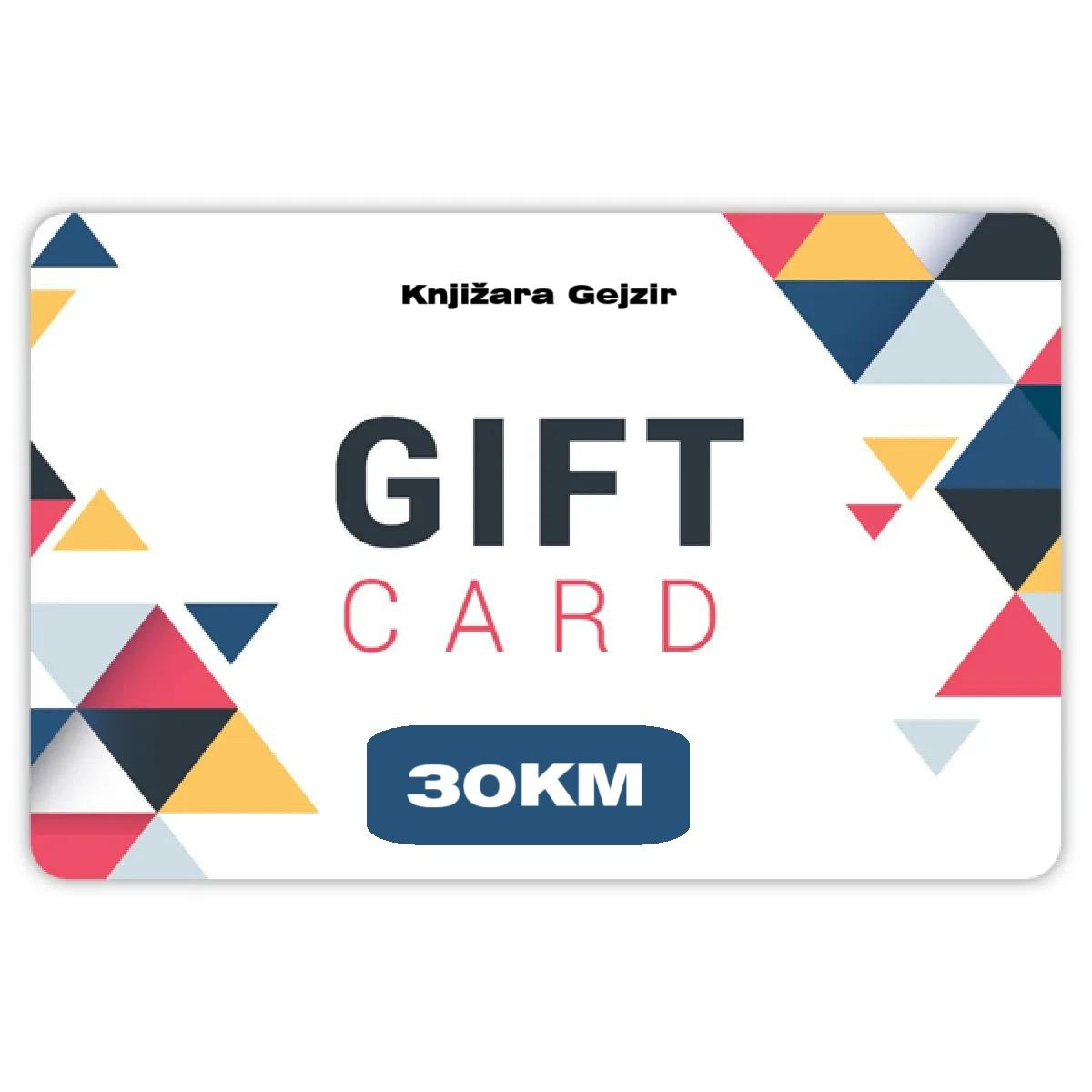 Gift kartica u vrijednosti 30KM