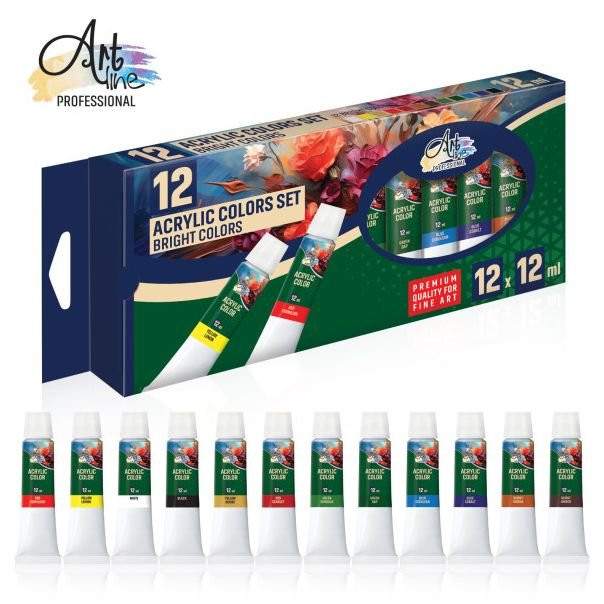 Set akrilnih boja 12 kom