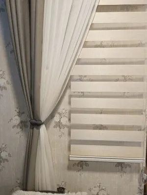 Zebra rolo zavesa bambus bež 60x200
