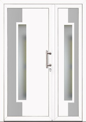 DVOKRILNA ULAZNA VRATA Model: LIFT  Ukrasni termo panel, 5 tački zaključavanja, 3D štelujuće šarke, alu prag. (u kompletu sa alu kvakom, ključevima, cilindrom) 