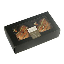 Stakleno srce, Braon, 12 cm