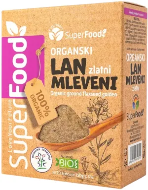 LAN MLEVENI ZLATNI organski 150g