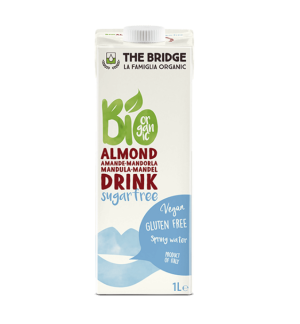 Organsko bademovo biljno mleko bez glutena bez dodatog šećera The Bridge – 1L