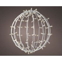 Lopta - žičana bela LED svetlo toplo belo za spolja - 55cm