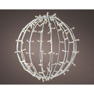 Lopta - žičana bela LED svetlo toplo belo za spolja - 55cm