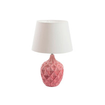 Roze lampa sa belim abažurom