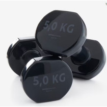 Crne bučice za fitnes (2 komada po 5 kg)