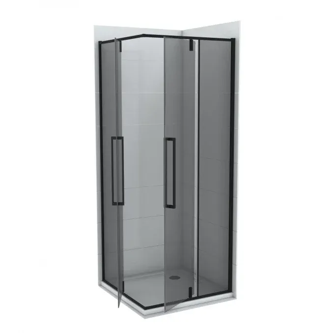 Tuš kabina COPEN ABSOLUT BLACK dark staklo 6mm sa pivot vratima