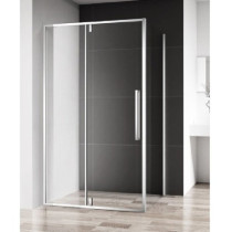 ABSOLUT 100X80 PIVOT TUŠ KABINA VISINE 200 PROVIDNO KALJENO STAKLO 6MM HROM RAM
