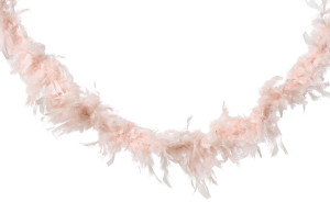 Girlanda Feathers 150cm roze