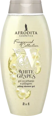 AFRODITA Fragnanced Collection 2u1 gel za tuširanje i piling - WHITE GRAPES, 250 ml