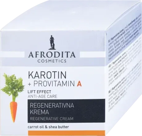 AFRODITA KAROTIN + PROVITAMIN A LIFT EFFECT regenerativna krema za lice, 50 ml