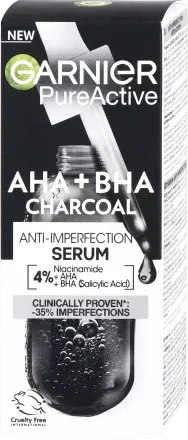 PureActive AHA + BHA CHARCOAL serum za lice sa aktivnim ugljem, 30 ml