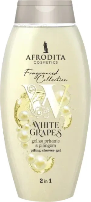AFRODITA Fragnanced Collection 2u1 gel za tuširanje i piling - WHITE GRAPES, 250 ml
