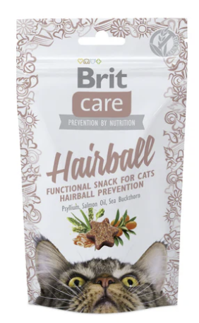 BRIT CARE Hairball, funkcionalna poslastica za mačke, 50g