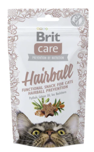 BRIT CARE Hairball, funkcionalna poslastica za mačke, 50g