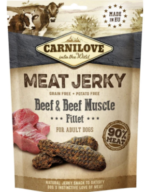 CARNILOVE Jerky Fillet, mesni fileti, govedina, bez žitarica, 100g