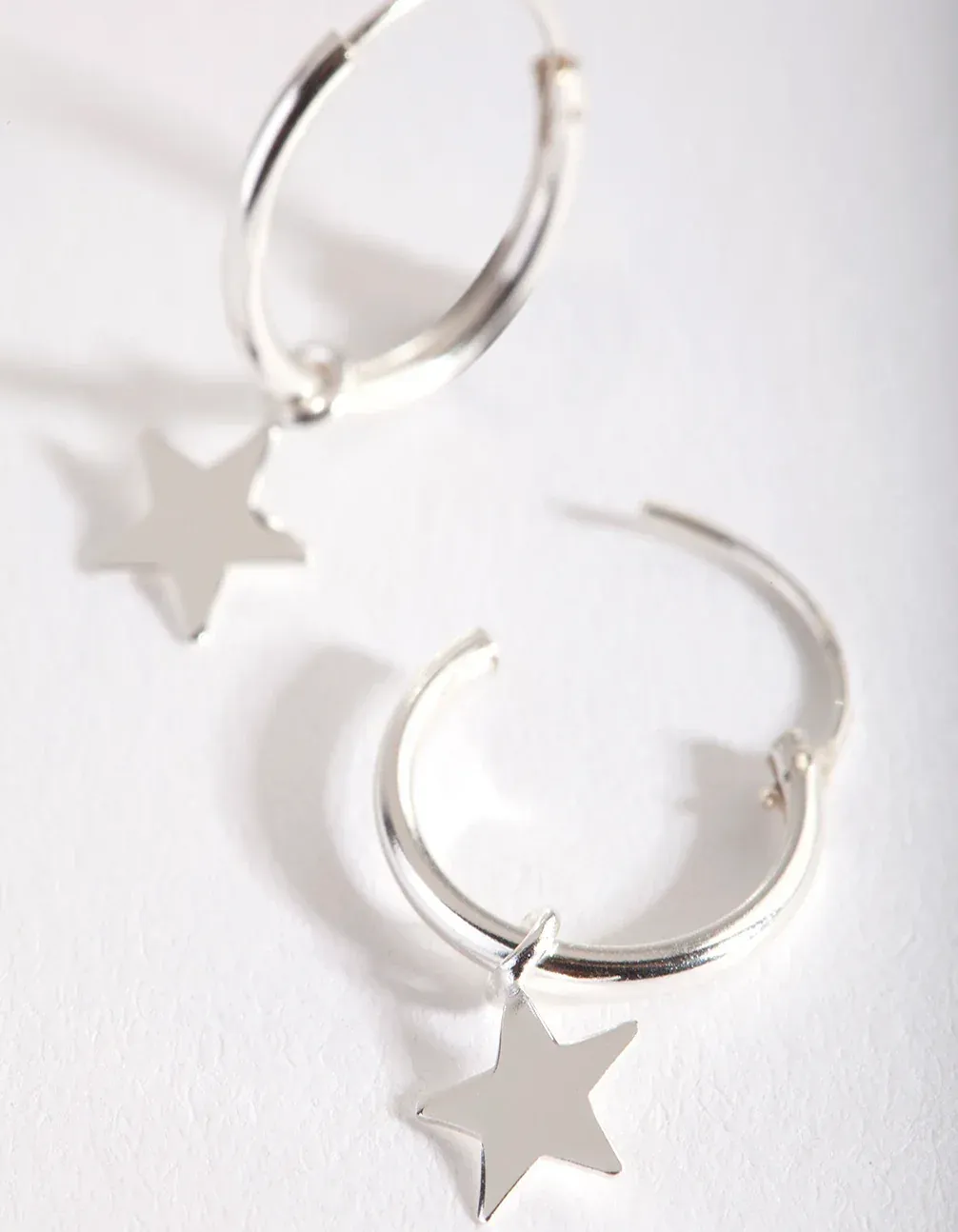 Srebrne minđuše "Plain Star"