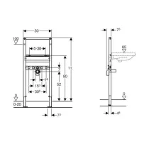 Geberit Duofix Sigma montažni element za lavabo