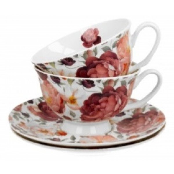 SET OD 2 ŠOLJE ZA KAFU ROSES WHITE