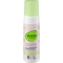 alverde NATURKOSMETIK Beauty&Fruity 3u1 pena za čišćenje lica – limeta i jabuka, 150 ml