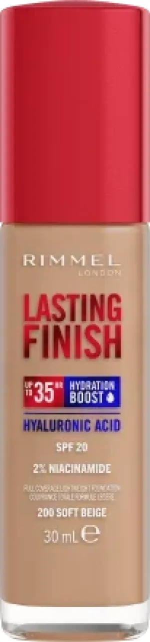 RIMMEL Tečni puder Lasting Finish 35H - 200 Soft Beige, SPF 20, 30 ml