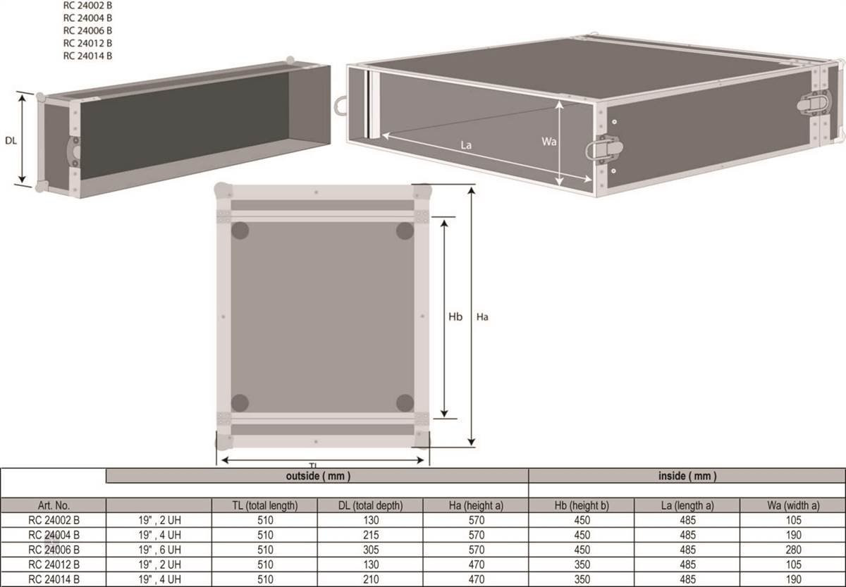 RockCase RC24006 B Rack Case 6U