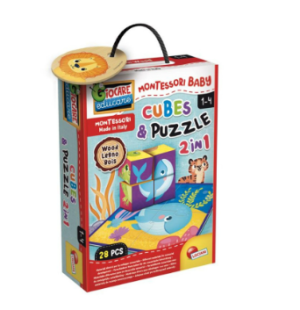 LISCIANI MONTESSORI EDUKATIVNA KUTIJA CUBES AND PUZZLE