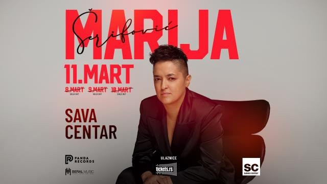 Marija Šerifović Sava Centar 8.3.2025. 20:00