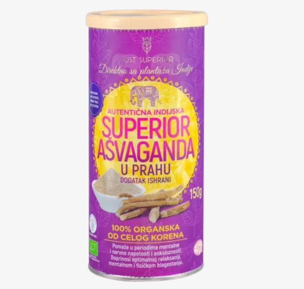 JUST SUPERIOR Organska SUPERIOR AŠVAGANDA U PRAHU, 150 g