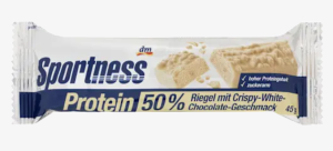 Sportness energetska štanglica crispy bela čokolada, 45 g