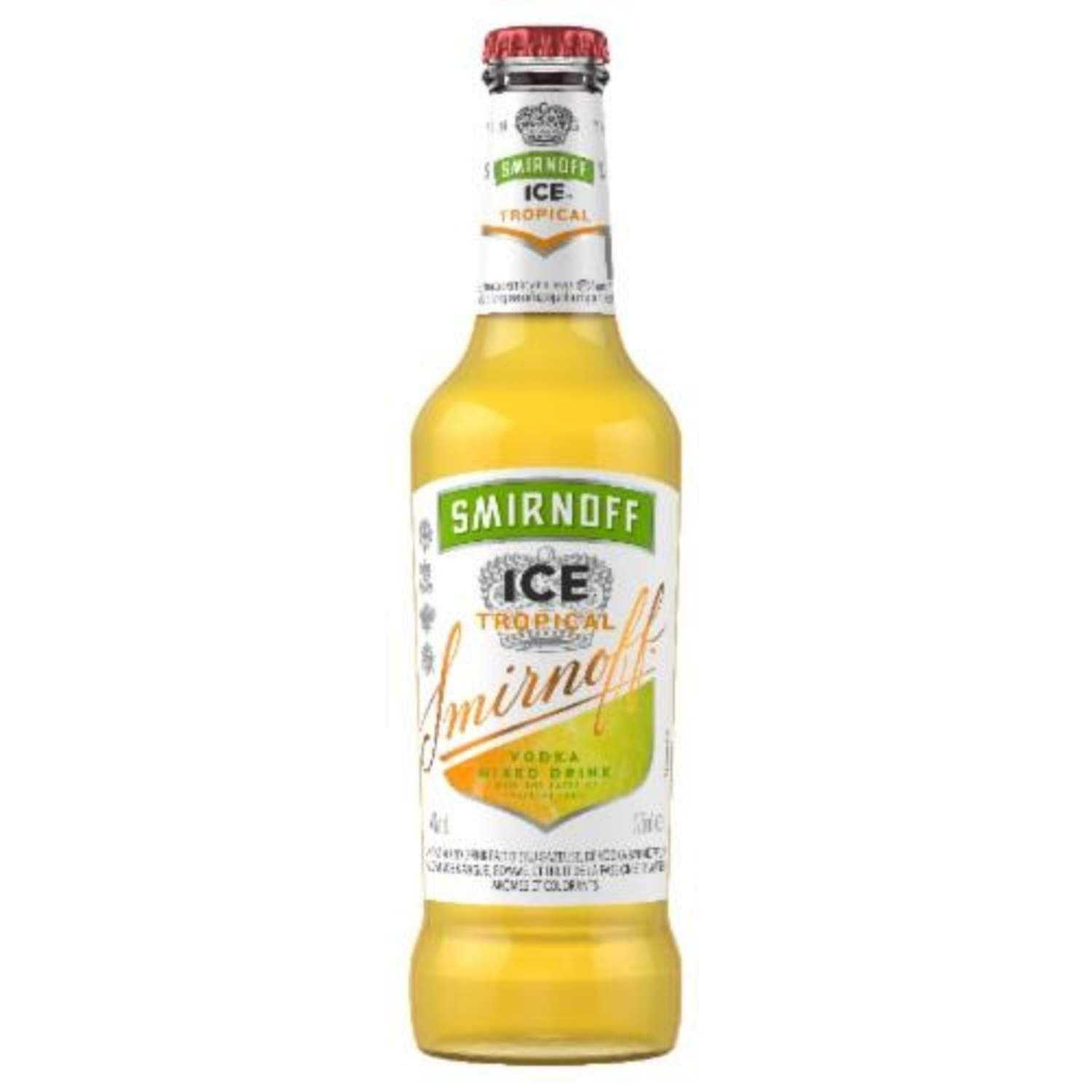 Smirnoff alcopops ice tropical