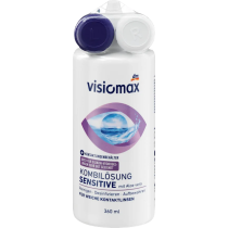 Visiomax kombinirana otopina Sensitive s aloe verom + kutijica za leće, 360 ml