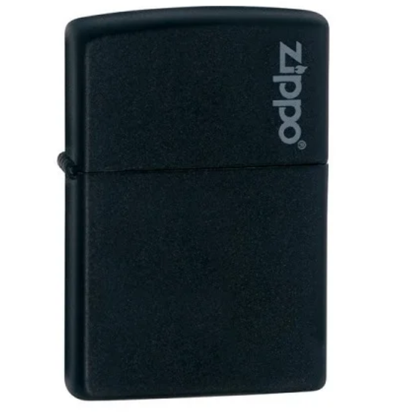 Zippo Black Matte Zippo Logo