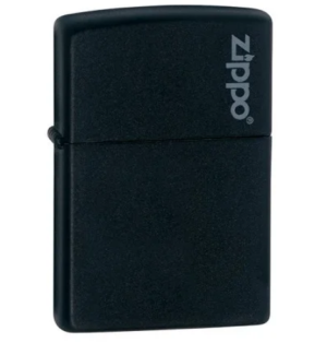 Zippo Black Matte Zippo Logo
