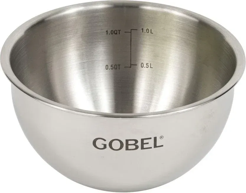 Louis Tellier - 0.62" Stainless Steel Round Bottom Mixing Bowl - GL312