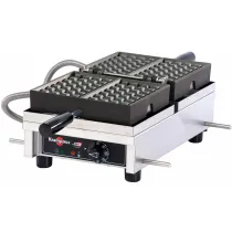 KRAMPOUZ - 4" x 7", 120 V Single Liège Waffle Maker, 180° Opening - WECDHAAS